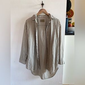 Cordera nomad shirt in neutral gingham